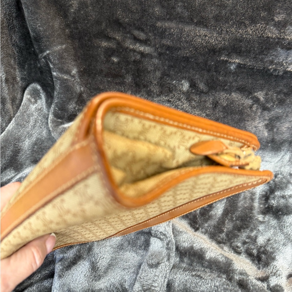 Celine Tan and Cream Logo Clutch - Picture 8 of 13